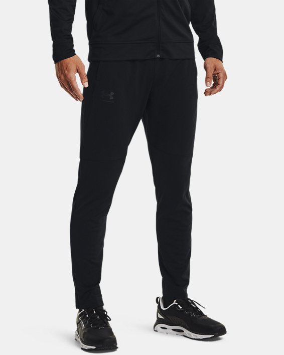 Men's UA Pique Track Pants, Black, pdpMainDesktop image number 0